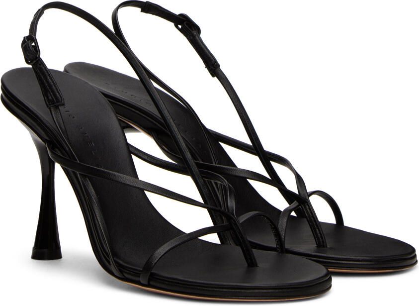Studio Amelia Black Wishbone 90 Heeled Sandals - Picture 3