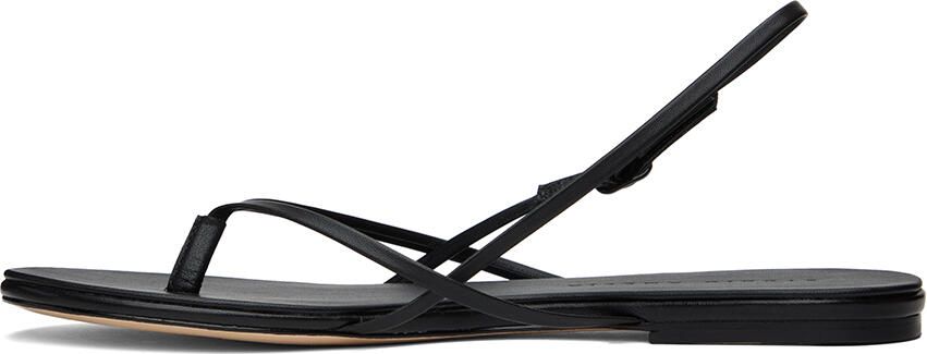 Studio Amelia Black Wishbone Flat Sandals - Picture 3