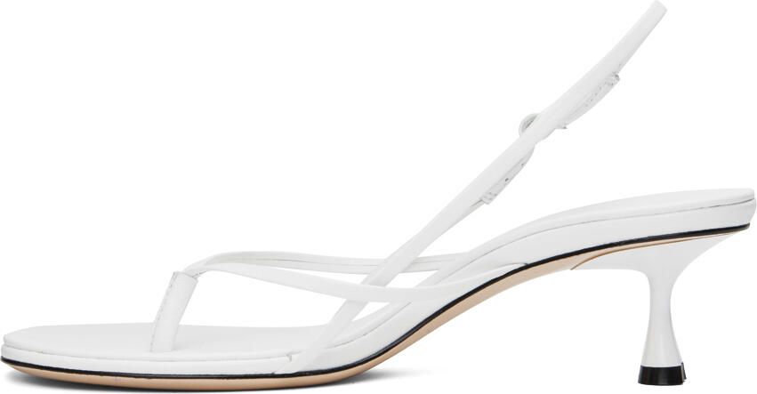 Studio Amelia White Wishbone 50 Heeled Sandals - Picture 3
