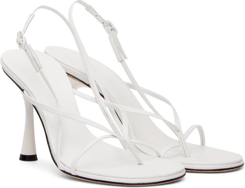 Studio Amelia White Wishbone 90 Heeled Sandals - Picture 2