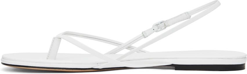 Studio Amelia White Wishbone Flat Sandals - Picture 3