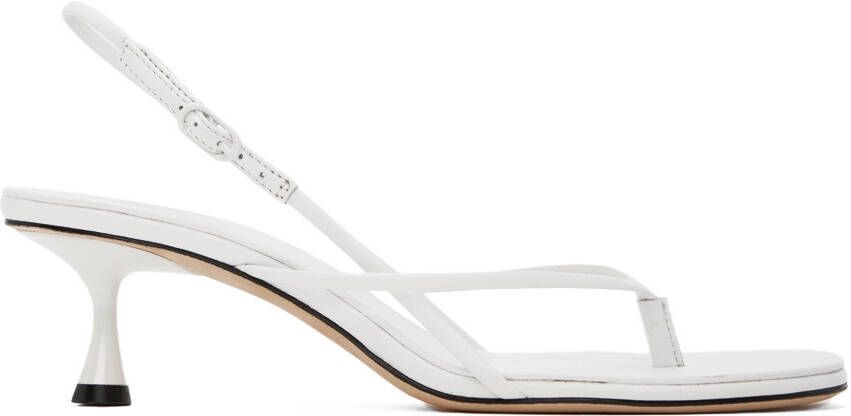 Studio Amelia White Wishbone 50 Heeled Sandals - Picture 5