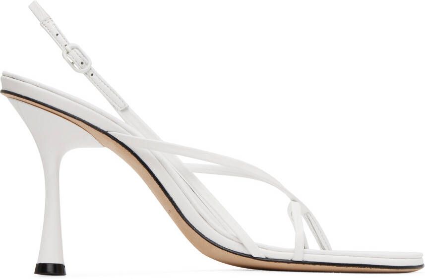 Studio Amelia White Wishbone 90 Heeled Sandals - Picture 5