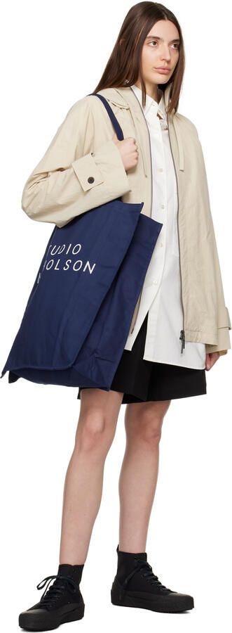 Studio Nicholson Navy Numbers Sneakers - Picture 4