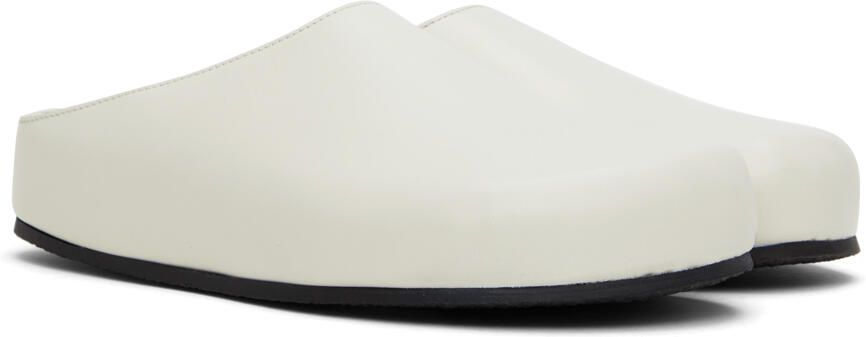 Studio Nicholson White Wearing Clogs - Picture 2