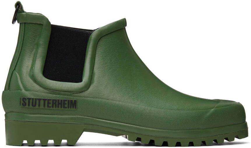 Stutterheim Green Novesta Edition Rainwalker Chelsea Boots - Picture 4
