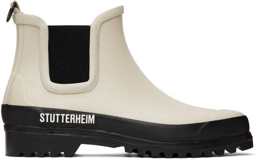 Stutterheim Off-White Rainwalker Chelsea Boots - Picture 5