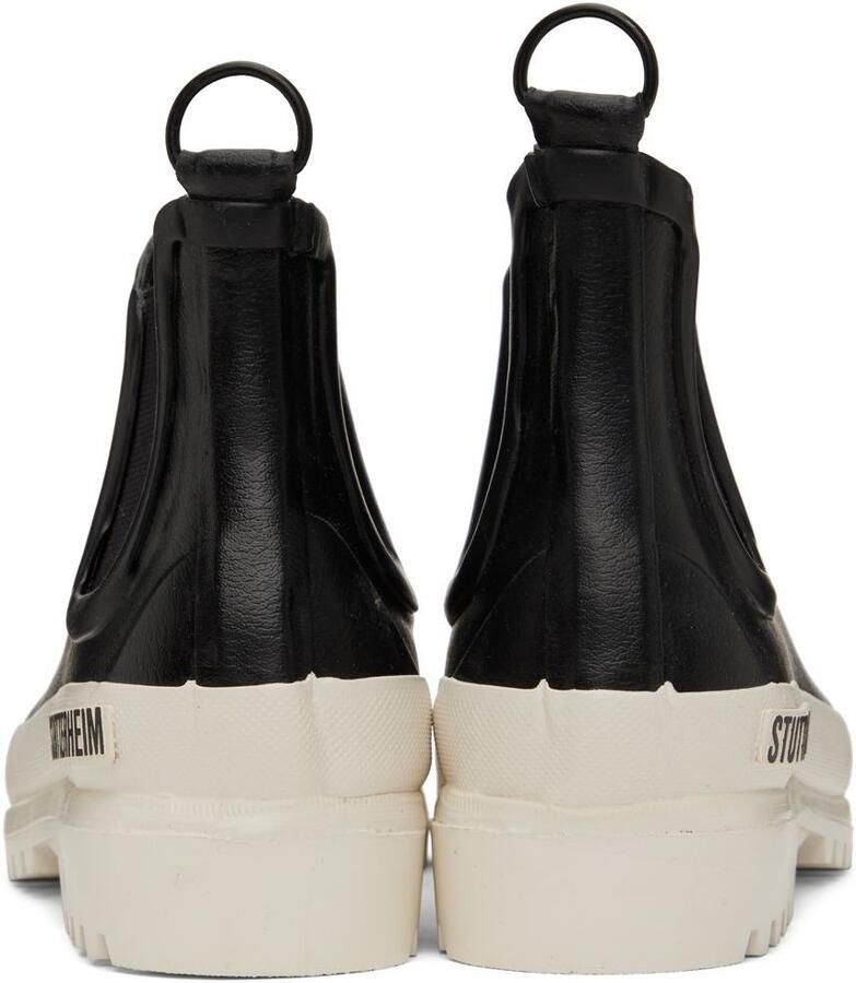 Stutterheim Black & White Novesta Edition Rainwalker Chelsea Boots