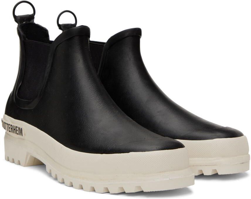 Stutterheim Black & White Novesta Edition Rainwalker Chelsea Boots - Picture 2