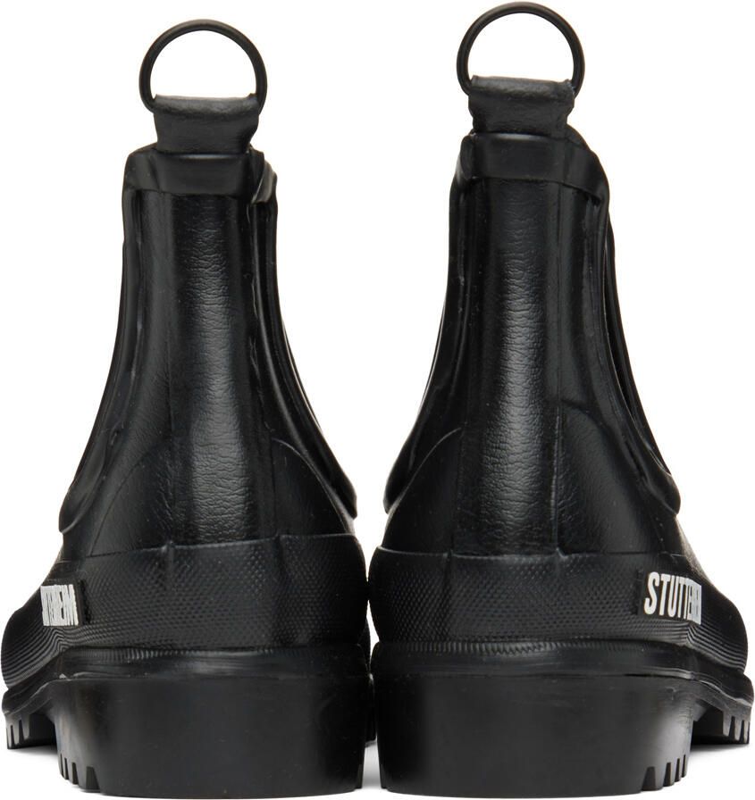 Stutterheim Black Novesta Edition Rainwalker Chelsea Boots