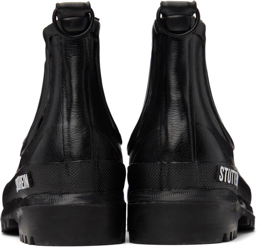 Stutterheim Black Novesta Edition Rainwalker Chelsea Boots