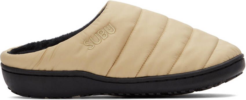 SUBU Beige Quilted Slippers - Picture 2