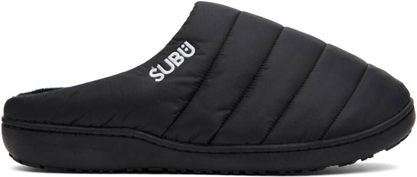 SUBU Black Quilted Slippers - Picture 5