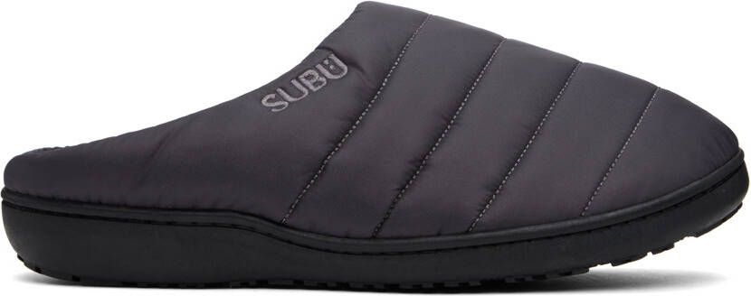 SUBU Gray Quilted Slippers