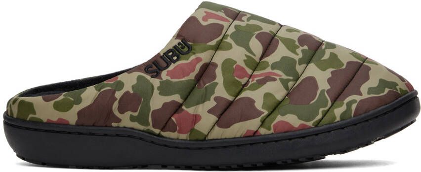 SUBU Green Quilted Camo Slippers - Picture 5