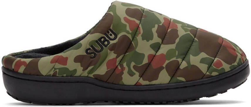 SUBU Khaki Quilted Slippers - Picture 5