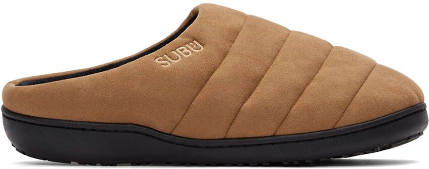 SUBU SSENSE Exclusive Tan Quilted Slippers - Picture 5