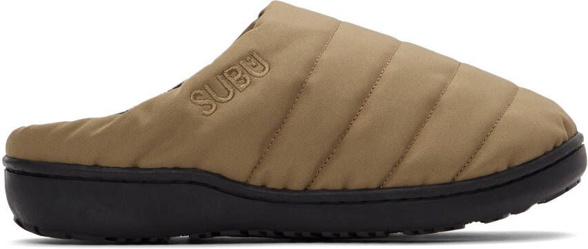 SUBU Taupe Quilted Nannen Slippers - Picture 5