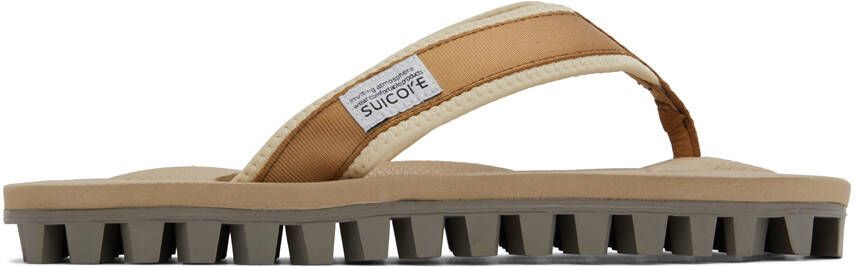 Suicoke Beige JONO Flip Flops - Picture 5