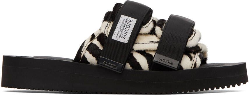 Suicoke Black & White MOTO-Vhl Sandals - Picture 5