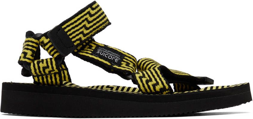 Suicoke Black & Yellow DEPA-JC01 Sandals