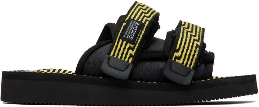 Suicoke Black & Yellow MOTO-JC01 Sandals - Picture 5