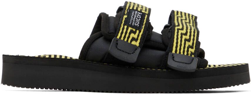 Suicoke Black & Yellow MOTO-JC01 Sandals - Picture 5
