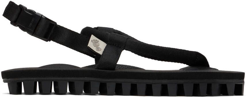 Suicoke Black Gut Flip Flops - Picture 5