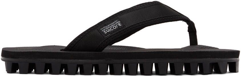 Suicoke Black Jono Flip Flops - Picture 5