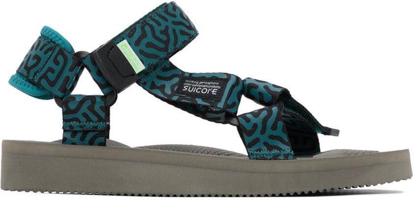 Suicoke Blue & Gray DEPA-Cab-PT06 Sandals - Picture 5