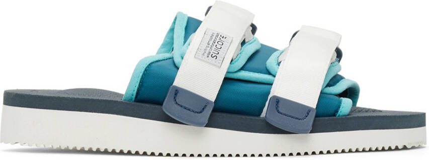 Suicoke Blue & White MOTO-CAB Sandals - Picture 5