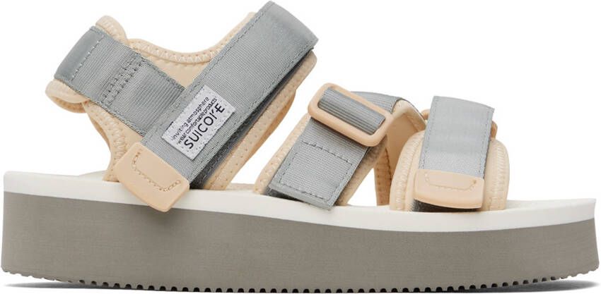 Suicoke Gray & White KISEE-PO Sandals - Picture 5