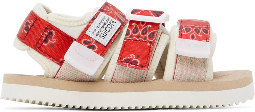 Suicoke Kids Beige & Red Kisee Sandals - Picture 5