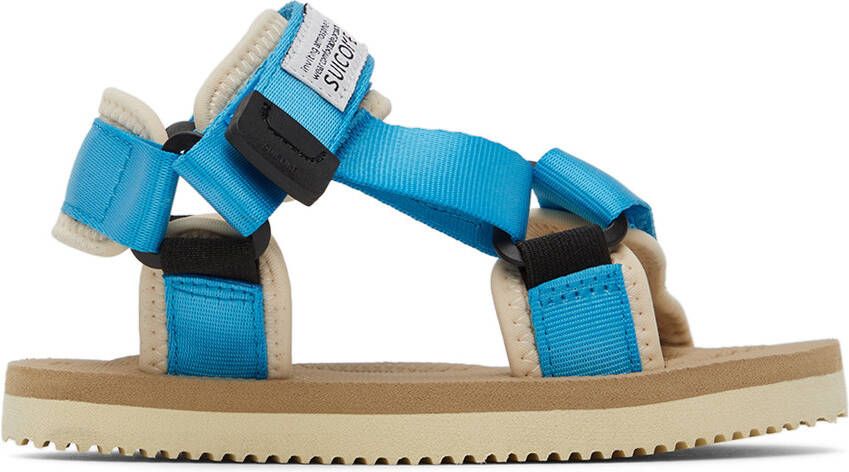 Suicoke Kids Blue & Beige DEPA-2 Sandals