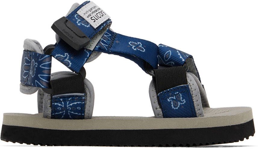 Suicoke Kids Gray & Navy DEPA-2 Sandals - Picture 5