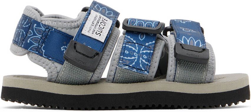 Suicoke Kids Navy & Gray Kisee Sandals - Picture 5