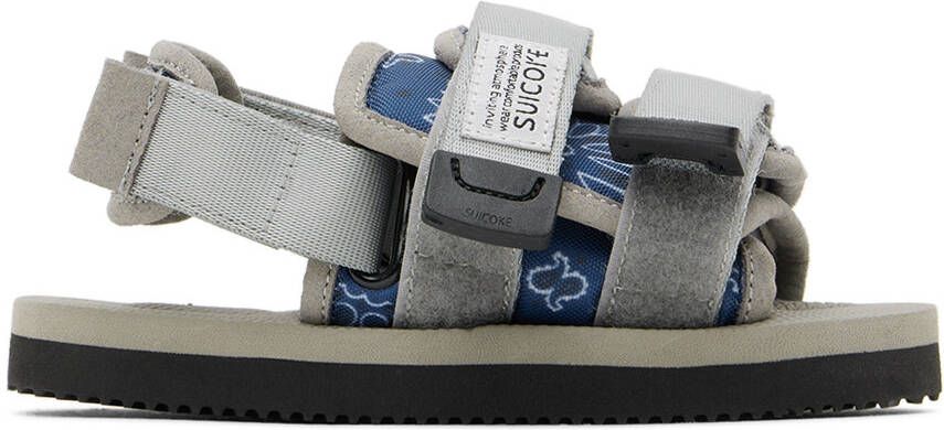 Suicoke Kids Navy & Gray Moto Sandals - Picture 5