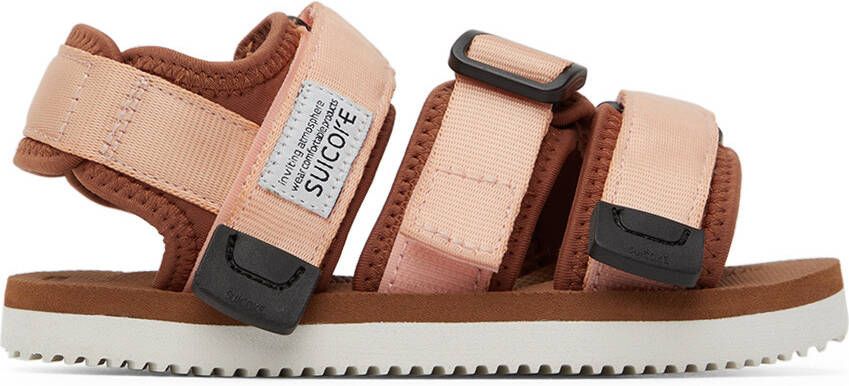 Suicoke Kids Pink & Brown KISEE Sandals
