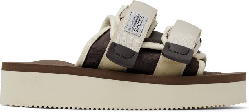 Suicoke Off-White & Brown MOTO-PO Sandals
