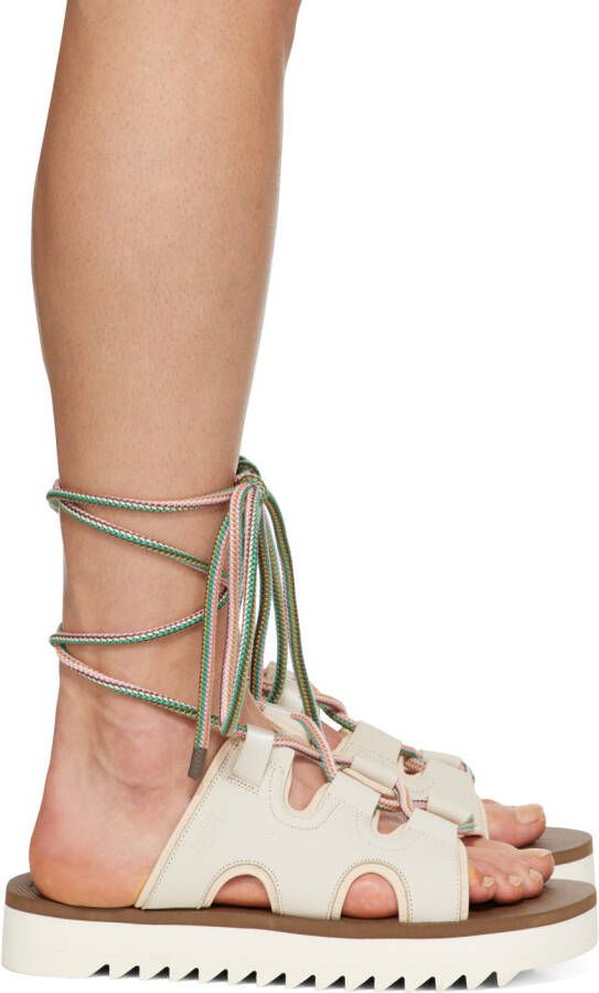 Suicoke Off-White & Brown RAY-ab Sandals - Picture 10