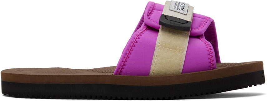 Suicoke Pink & Off-White PADRI sandals - Picture 4