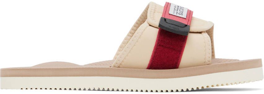 Suicoke Red & Beige Padri Sandals - Picture 5