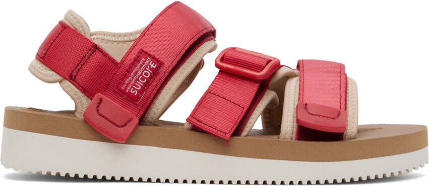 Suicoke Red & Off-White KISEE-V Sandals - Picture 4
