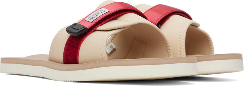 Suicoke Beige & Red Padri Sandals - Picture 2