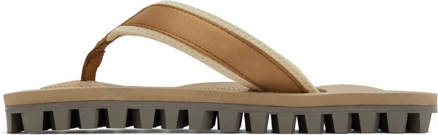 Suicoke Beige JONO Flip Flops - Picture 4