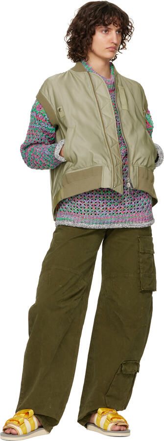 Suicoke Yellow & Off-White MOTO-Cab Sandals - Picture 4