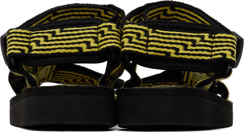 Suicoke Black & Yellow DEPA-JC01 Sandals