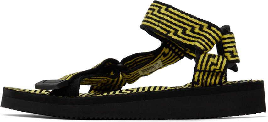 Suicoke Black & Yellow DEPA-JC01 Sandals - Picture 3