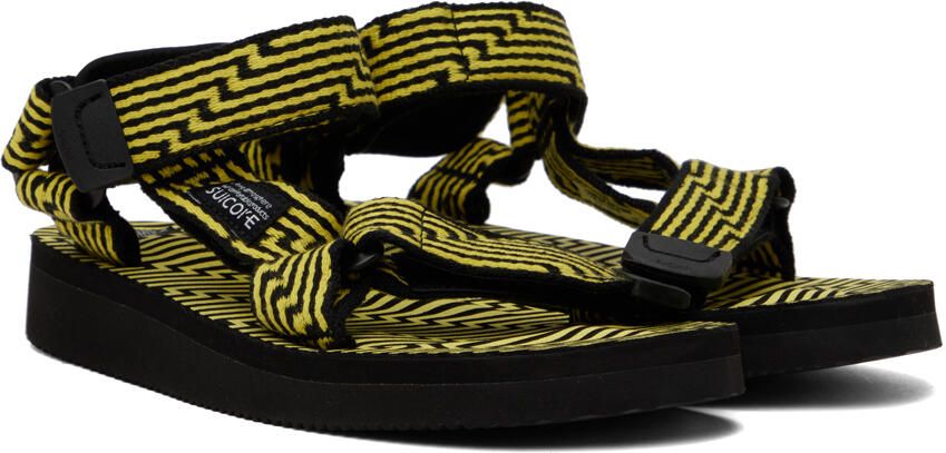Suicoke Black & Yellow DEPA-JC01 Sandals - Picture 2