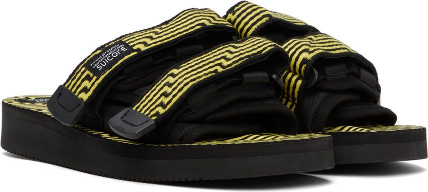 Suicoke Black & Yellow MOTO-JC01 Sandals - Picture 2